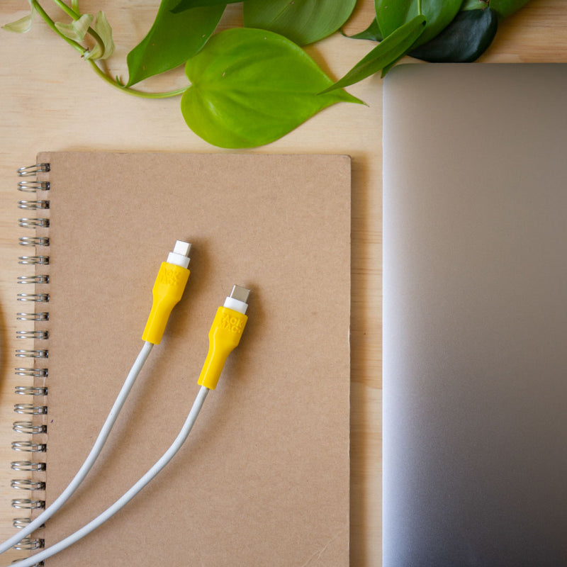 Set Protector USB-C para cargador de Macbook - AMARILLO
