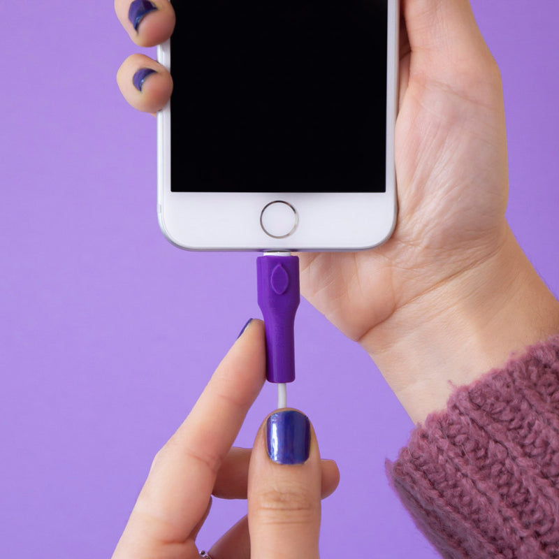 Set Protector de cable iPhone/iPad Morado